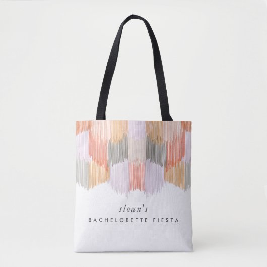 Roze Fiesta Moderne Franje Bachelorette-feestje Tote Bag (Voorkant)