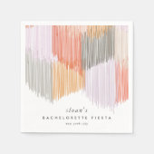 Roze Fiesta Moderne Franje Meidenavond Servet (Voorkant)