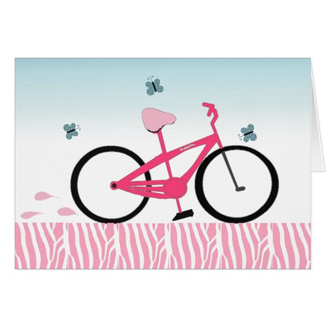Roze fiets (Voorkant Horizontaal)