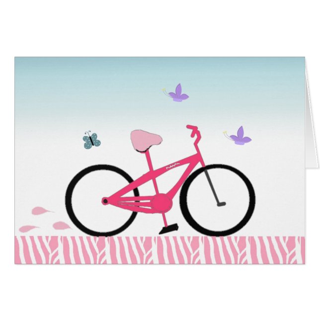 Roze fiets (Voorkant Horizontaal)