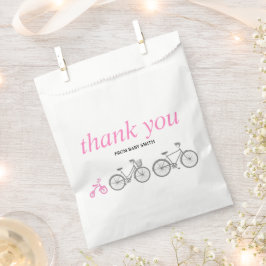 Roze fiets bedankzakje