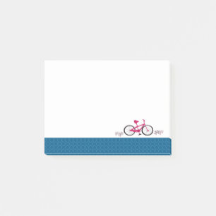 Roze fiets Blue Patterted Border Post-it® Notes