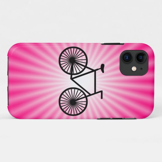 Roze fiets Case-Mate iPhone case (Achterkant (horizontaal))