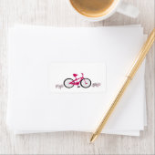 Roze fiets etiket (Insitu)