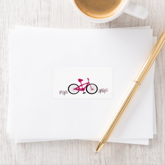 Roze fiets etiket (Insitu)