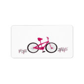 Roze fiets etiket (Voorkant)