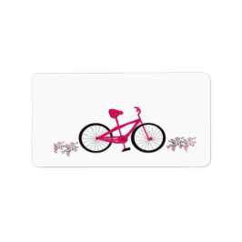 Roze fiets etiket