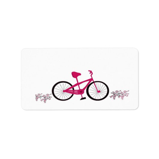 Roze fiets etiket (Voorkant)