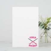 Roze fiets Hockey-Logo Briefpapier (Staand voorkant)