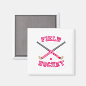 Roze fiets Hockey-Logo Magneet (Voorkant / Achterkant)