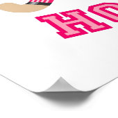 Roze fiets Hockey-Logo Poster (Hoek)