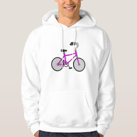 Roze fiets hoodie (Voorkant)