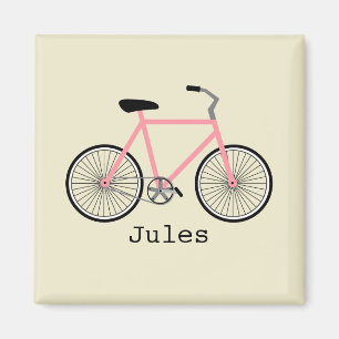 Roze fiets Magnet