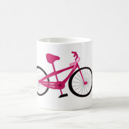 Roze fiets met roze lint koffiemok