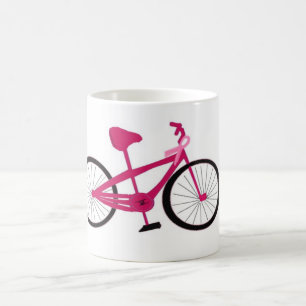 Roze fiets met roze lint koffiemok