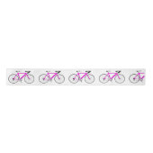 Roze fiets op wit satijnen lint (Voorkant)