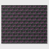 Roze fiets op zwart inpakpapier (Vlak)