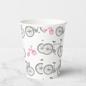 Roze fiets papieren bekers (Rechts)