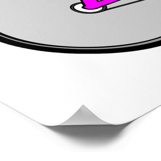 Roze fiets poster (Hoek)