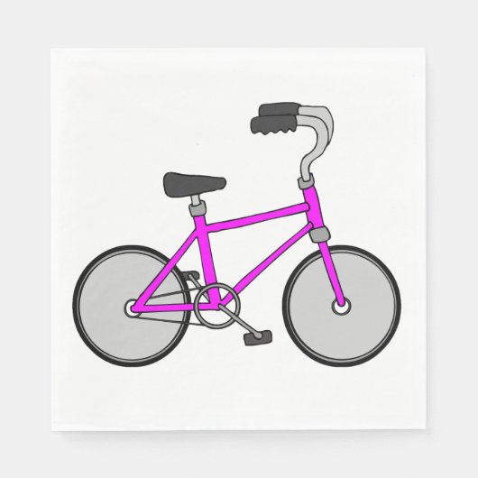 Roze fiets servet (Voorkant)