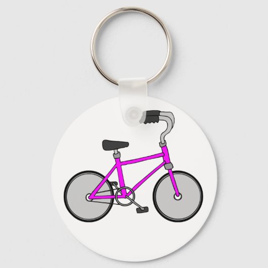 Roze fiets sleutelhanger (Voorkant)