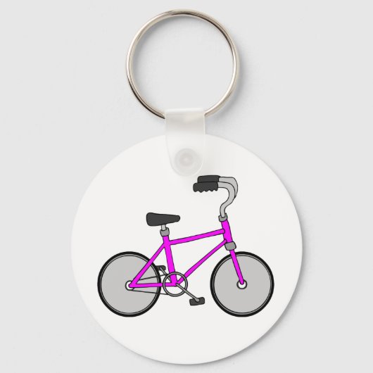 Roze fiets sleutelhanger (Achterkant)