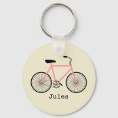Roze fiets Sleutelhanger (Voorkant)