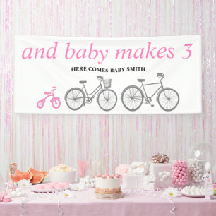 Roze fiets spandoek