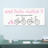 Roze fiets spandoek (Beurs)