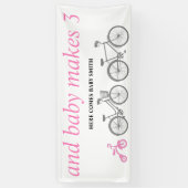 Roze fiets spandoek (Verticaal)
