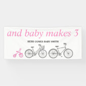 Roze fiets spandoek (Horizontaal)