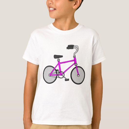 Roze fiets t-shirt (Voorkant)