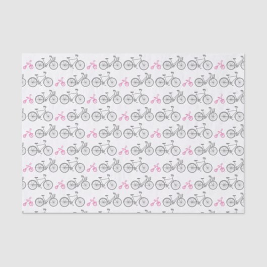 Roze fiets tissuepapier (Voorkant)