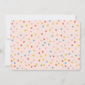 Roze Fietsballonnen & Harten Meisje Verjaardagsfot Kaart (Achterkant)