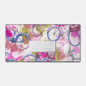 Roze fietsbureaumat  bureaumat (Keyboard & Muis)