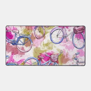 Roze fietsbureaumat bureaumat