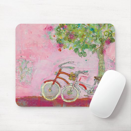 Roze fietsen muismat (Met muis)