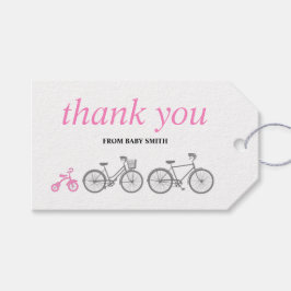 Roze Fietsgeschenk Labels Cadeaulabel
