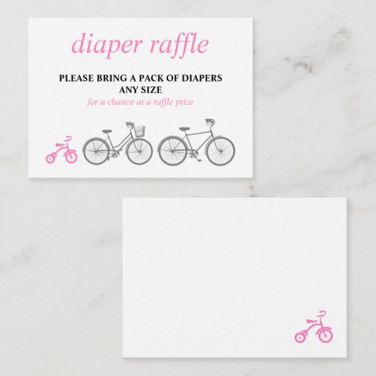 Roze Fietsluier Raffle Informatiekaartje (Voorkant / Achterkant)