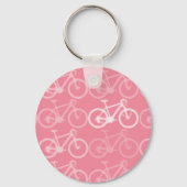 roze fietspatroon sleutelhanger (Voorkant)