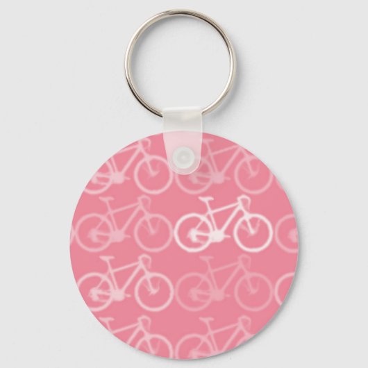 roze fietspatroon sleutelhanger (Voorkant)