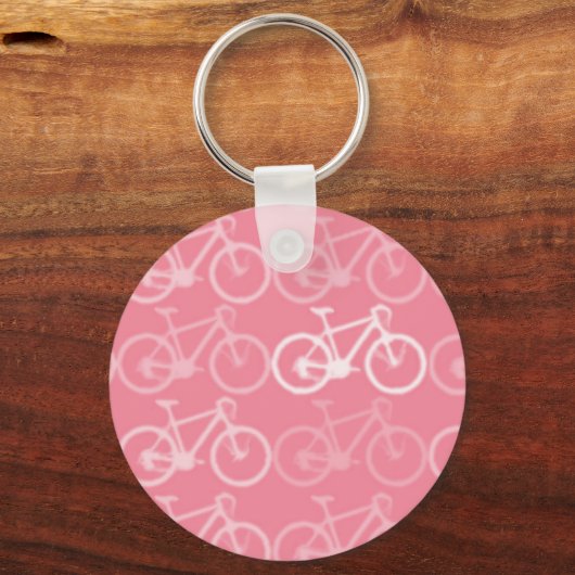 roze fietspatroon sleutelhanger (Voorkant)