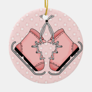 Roze figuur Schaatsen Keepsake Ornament