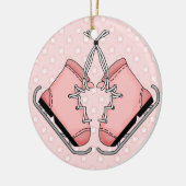 Roze figuur Schaatsen Keepsake Ornament (Links)