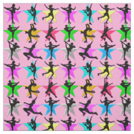 ROZE FIGUUR SCHAATSEN SUPER STAR STOF