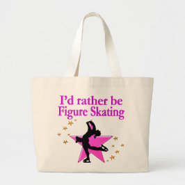  ROZE FIGUUR SCHAATSER GROTE TOTE BAG