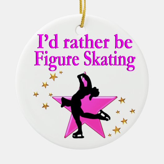  ROZE FIGUUR SCHAATSER KERAMISCH ORNAMENT (Voorkant)