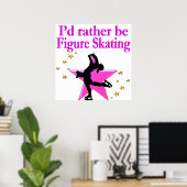  ROZE FIGUUR SCHAATSER POSTER (Thuiskantoor)
