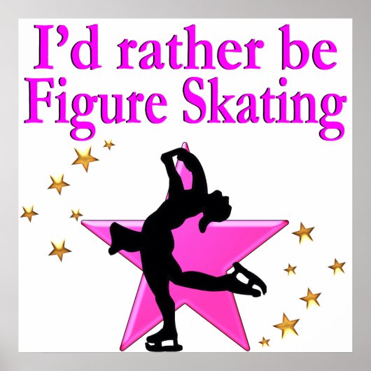  ROZE FIGUUR SCHAATSER POSTER (Voorkant)