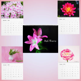 Roze fijne bloesems Agenda Kalender